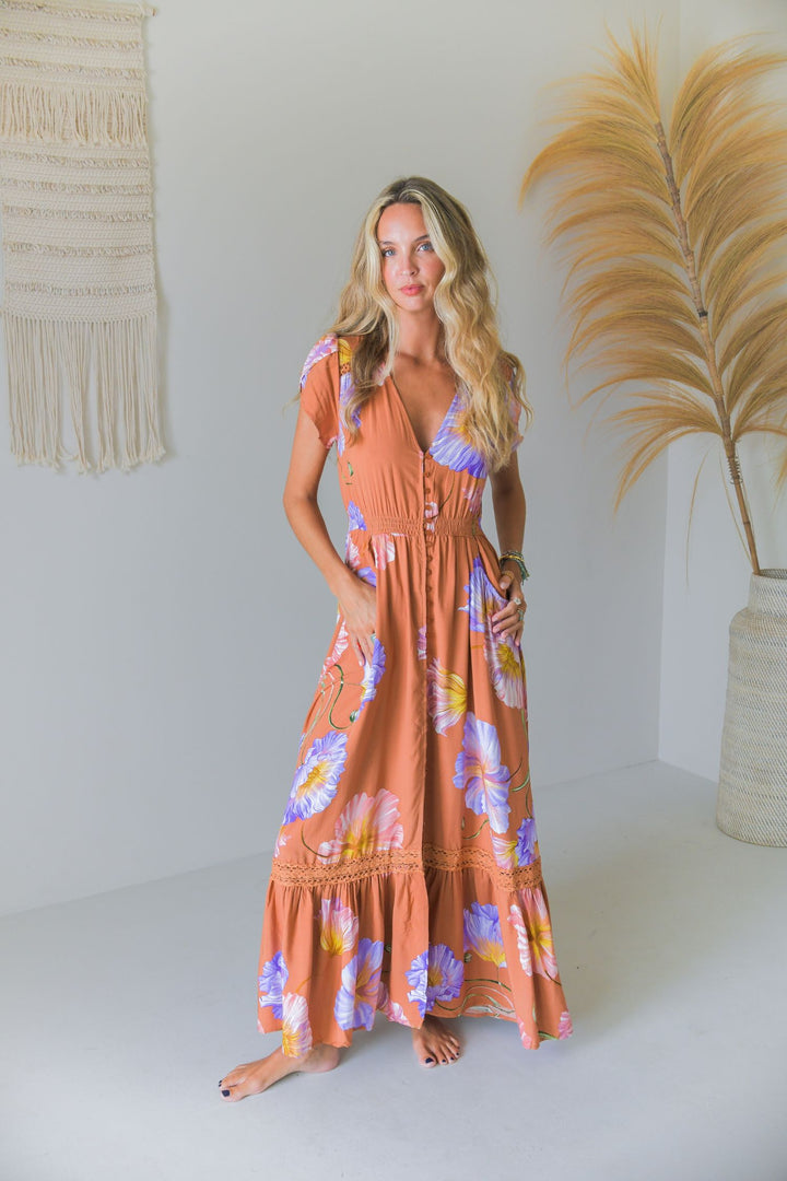 Amara Bloom Print Carmen Maxi