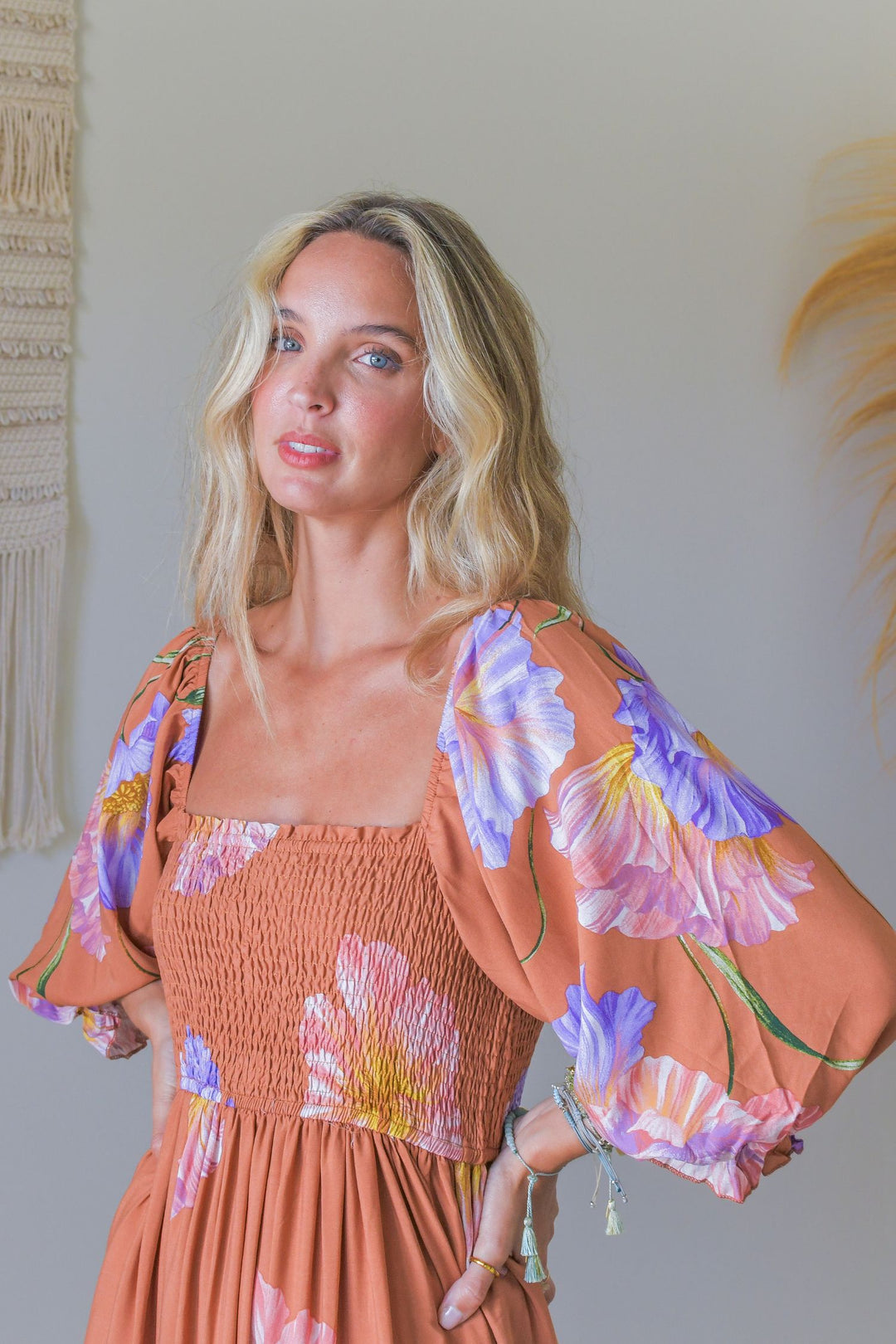 Amara Bloom Print Tulli Midi