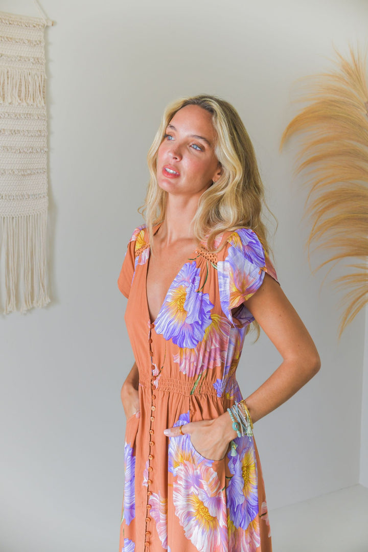 Amara Bloom Print Carmen Maxi
