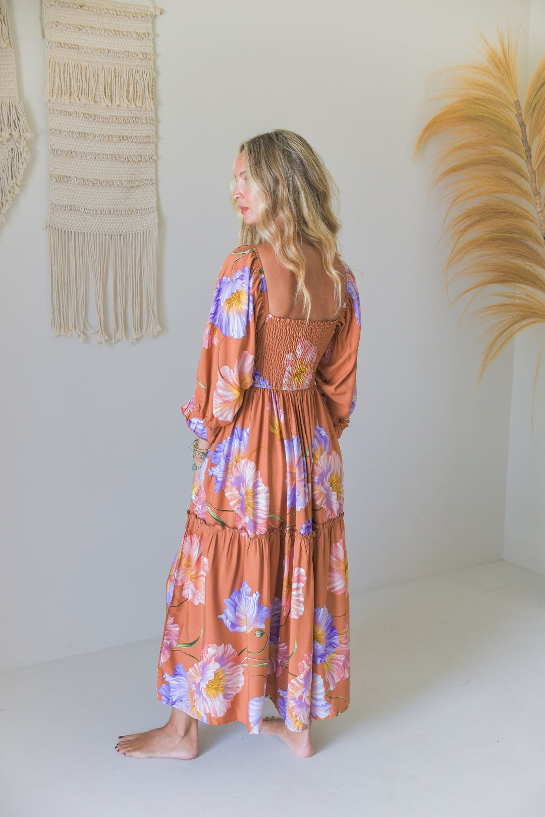 Amara Bloom Print Tulli Midi