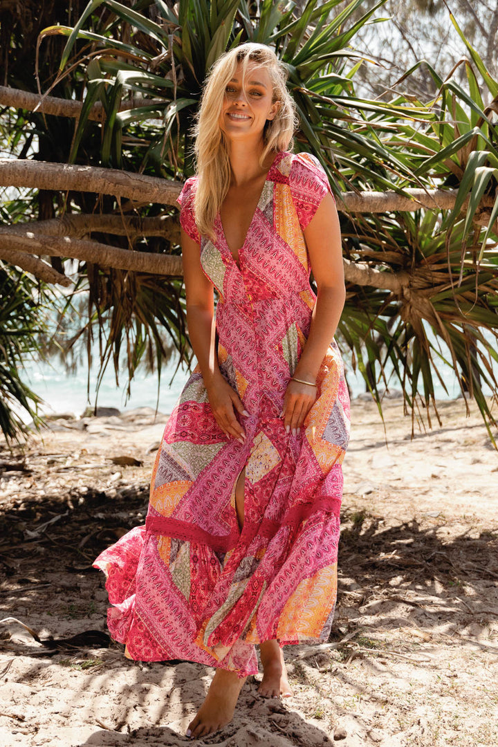 Viva Bonita Print Carmen Maxi