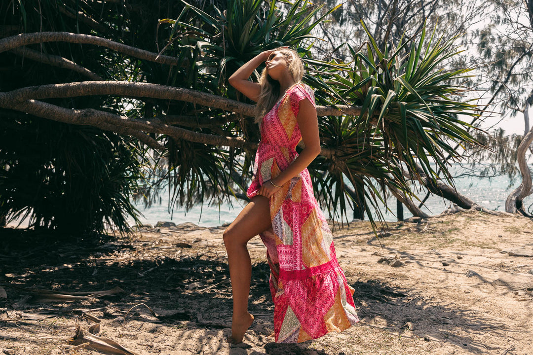 Viva Bonita Print Carmen Maxi