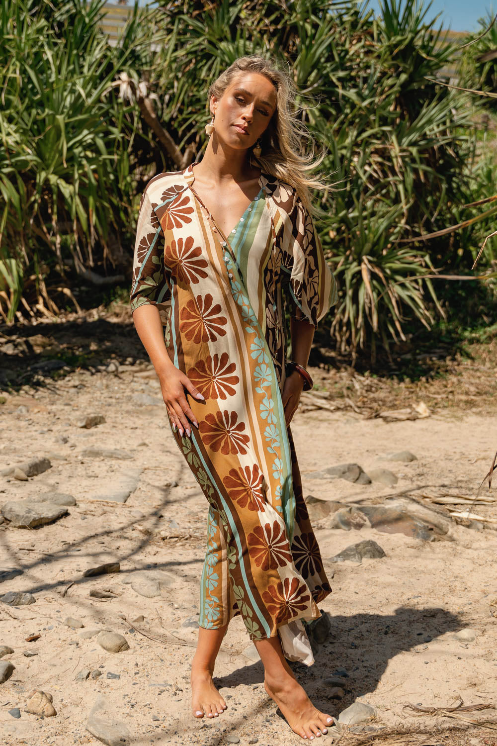 Cacao Mist Print Bree Maxi