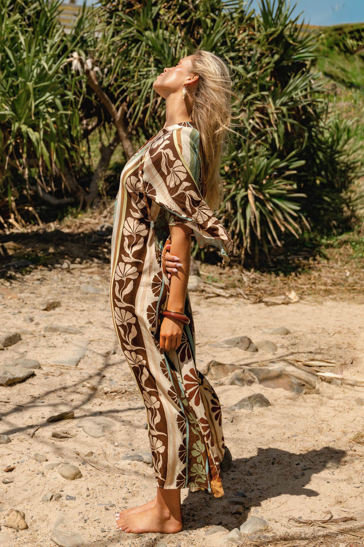 Cacao Mist Print Bree Maxi