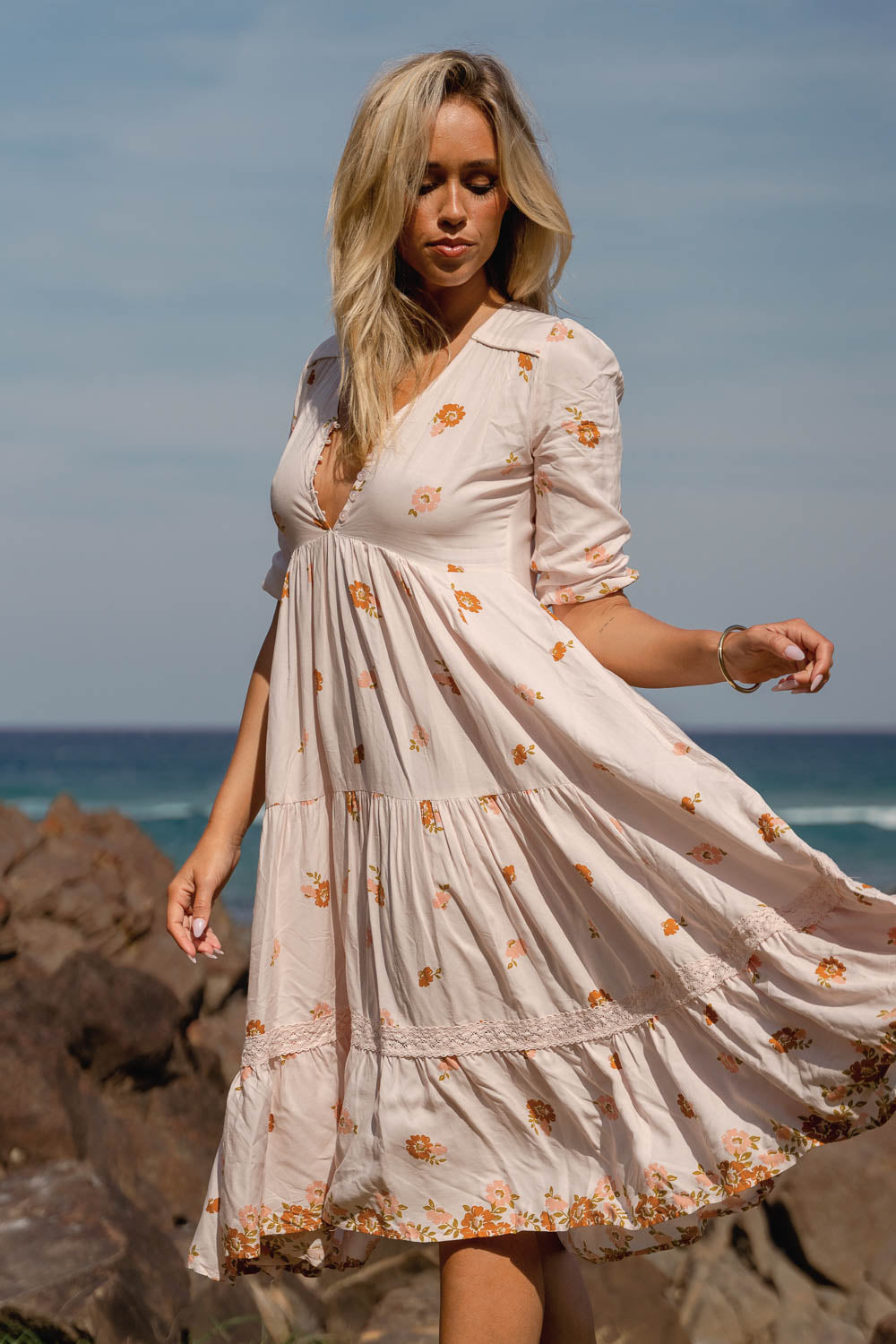 t shirt dress with lace trim Endless Rose