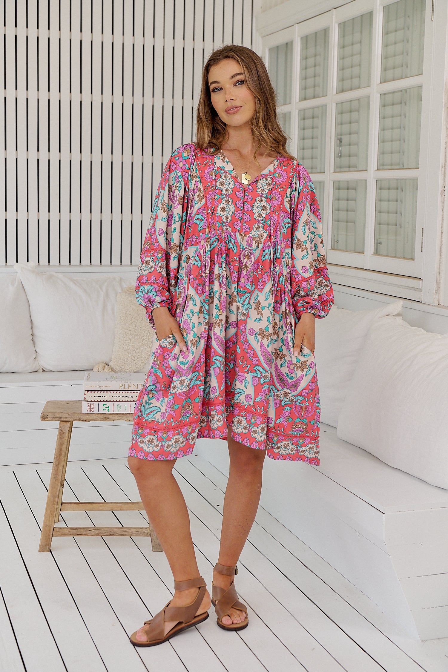 Chai Print Olly Midi Dress - By Jaase