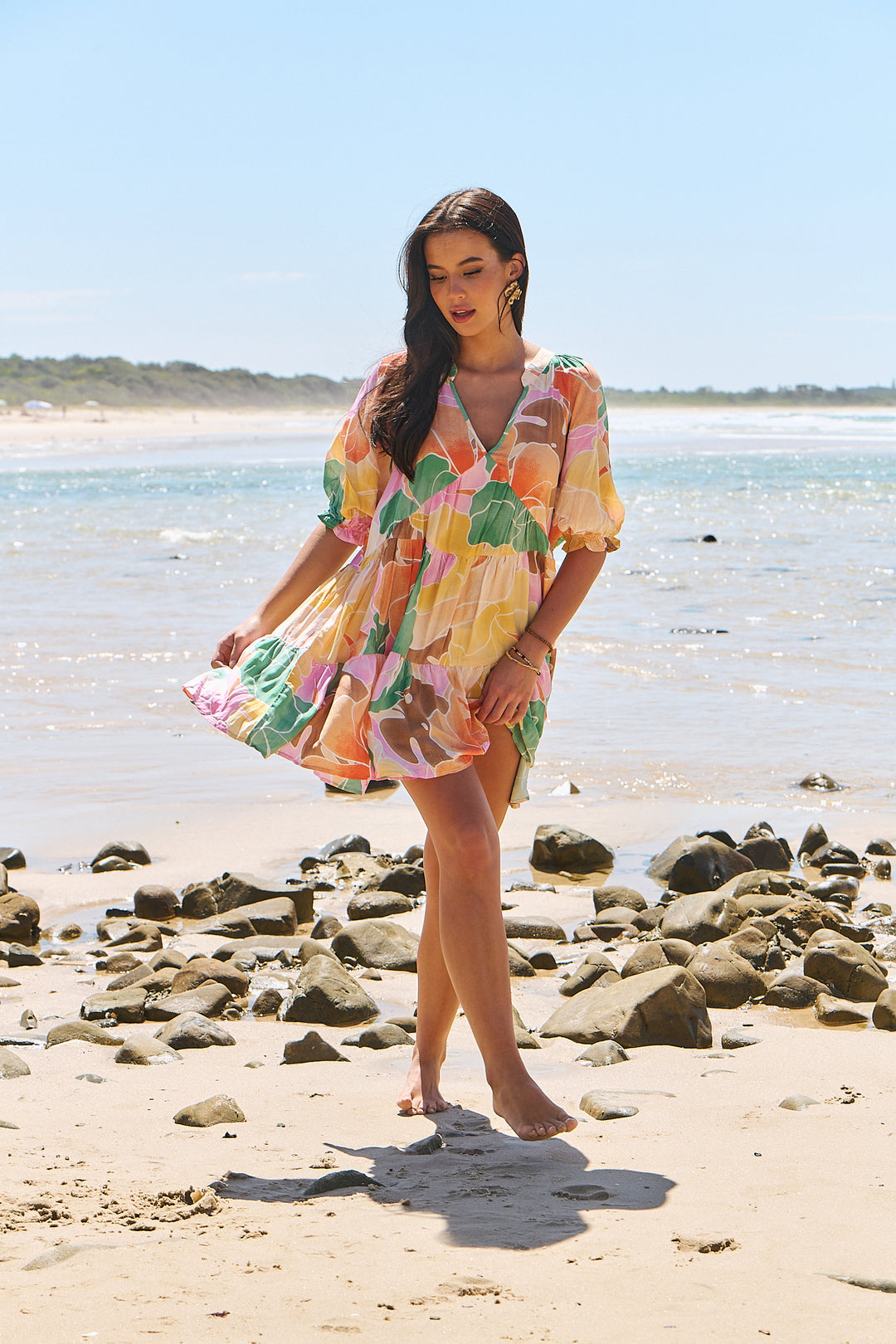 Tallulah Print Petal Mini Dress