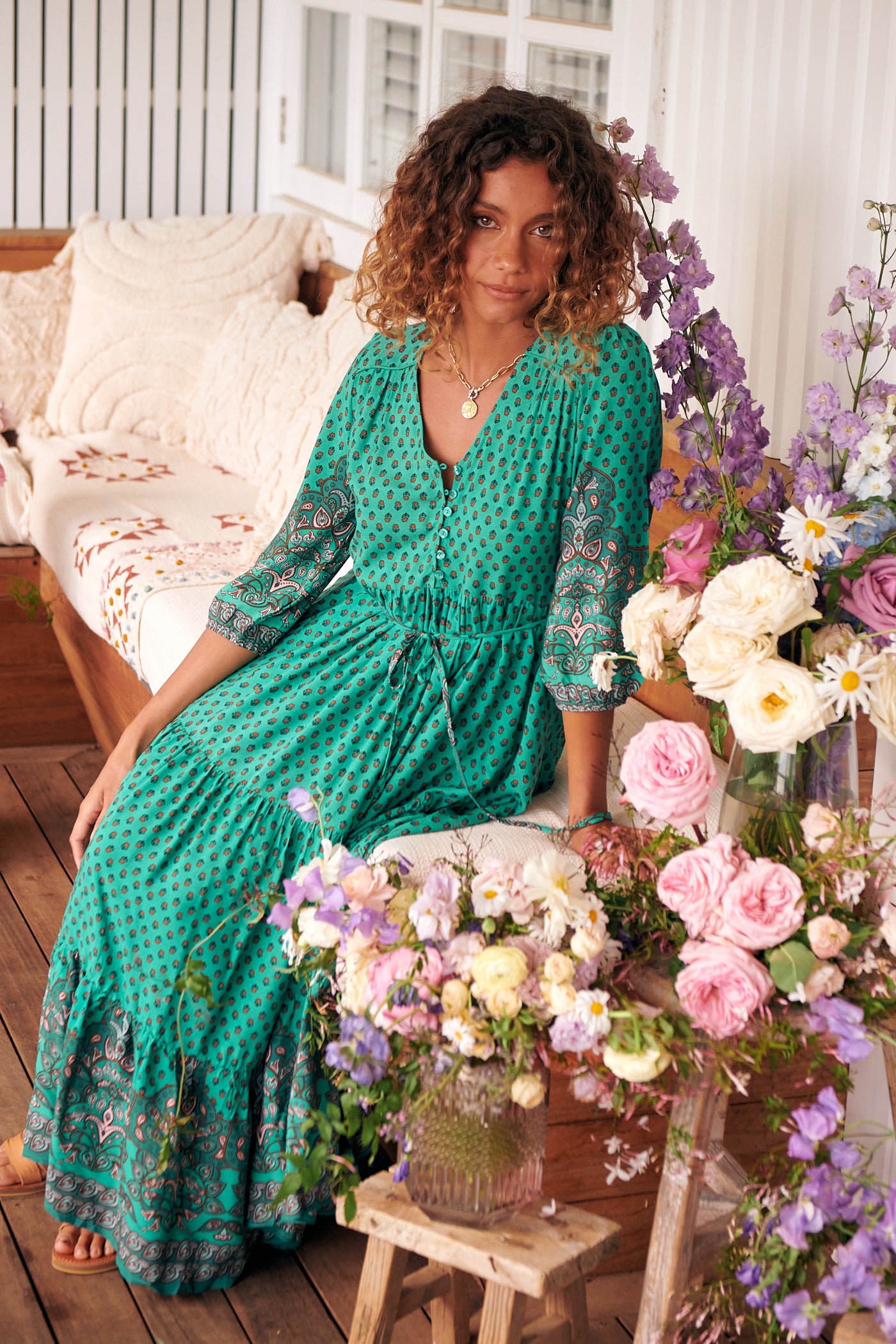 Akira Beaded Maxi Akira Maxi Dress Jaase Akira Print Eve Midi Dress  Lilac  And Mila