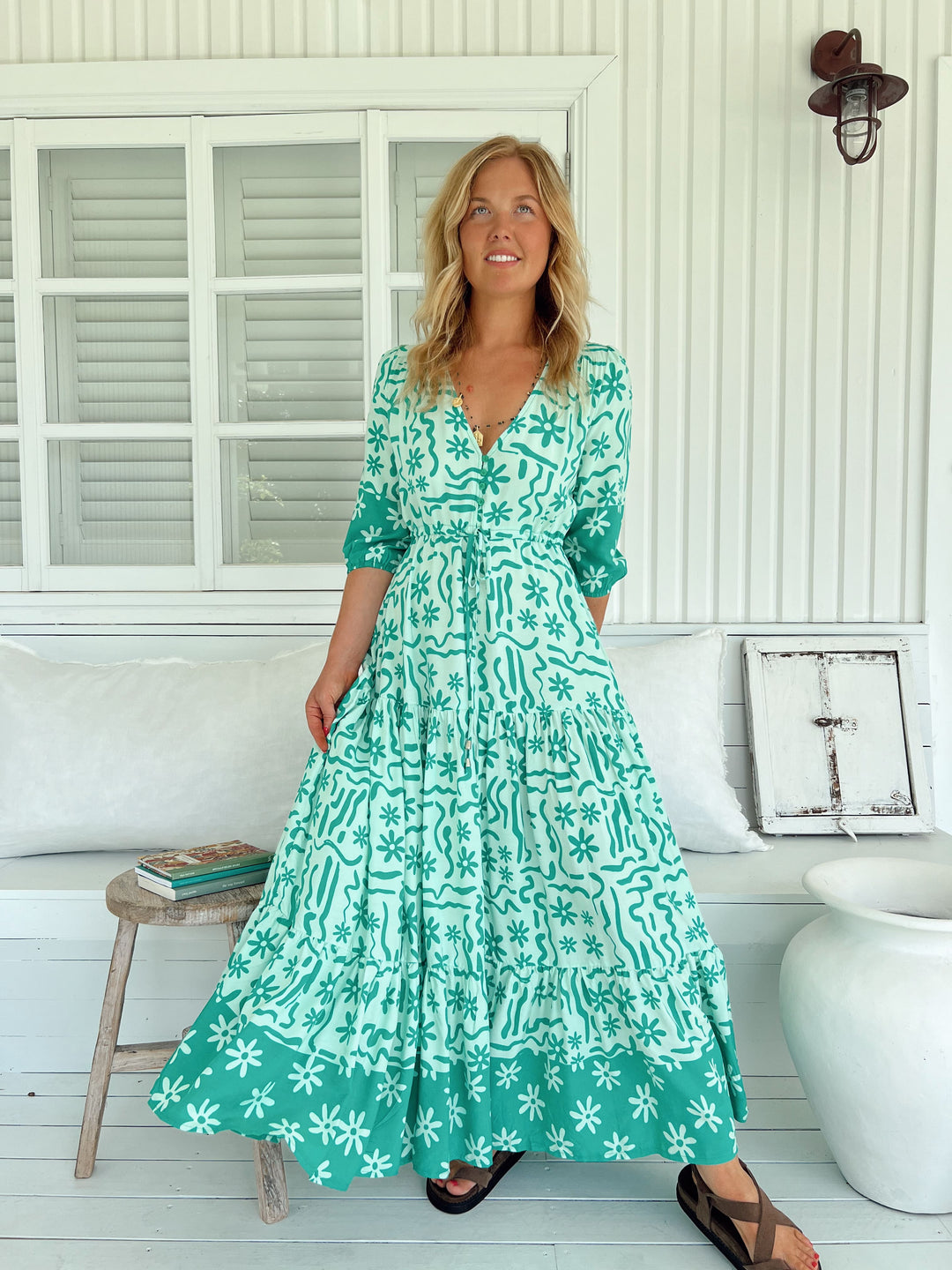 Mint Spritz Print Tessa Maxi