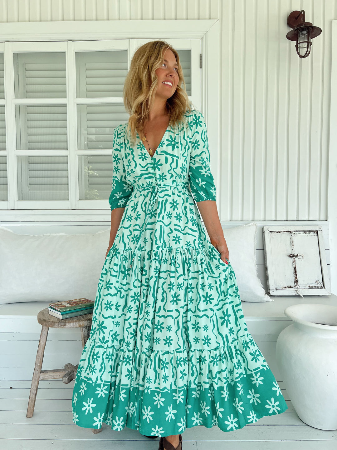 Mint Spritz Print Tessa Maxi