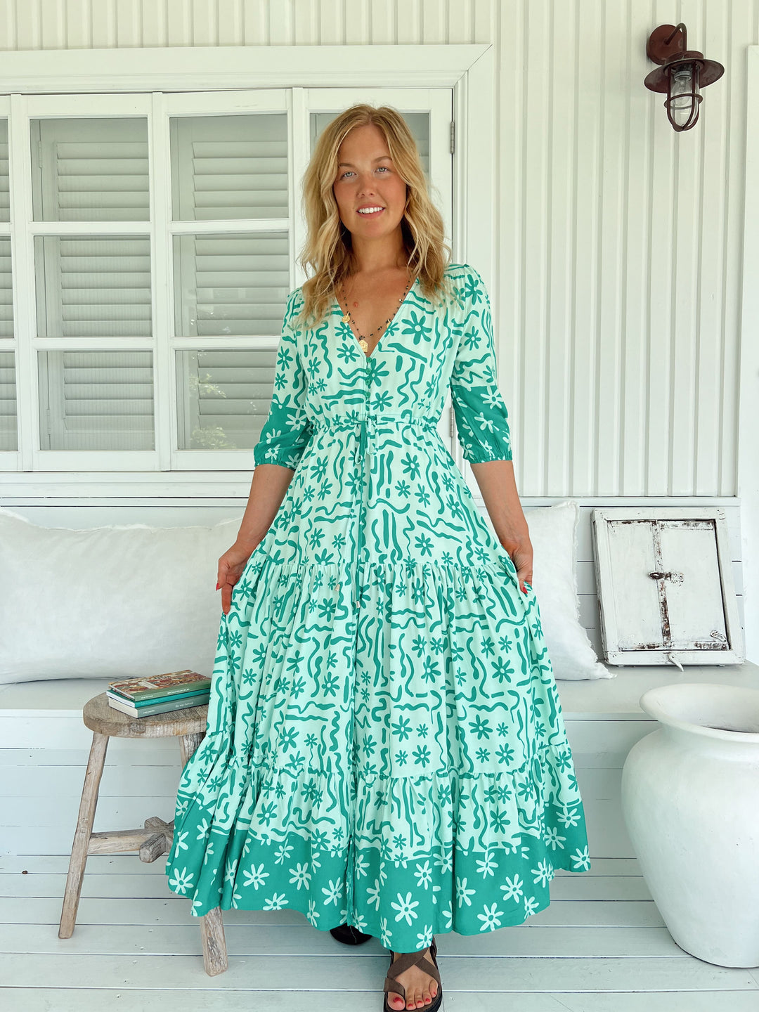 Mint Spritz Print Tessa Maxi