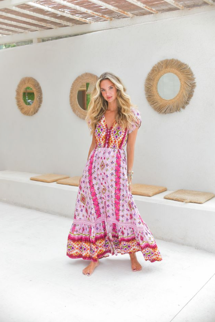 Lost Tribe Print Carmen Maxi