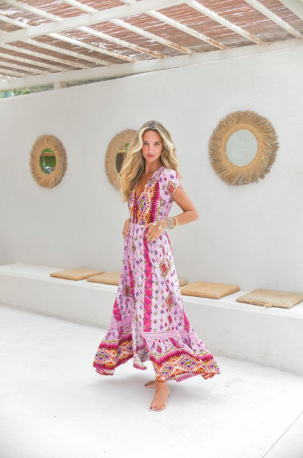 Lost Tribe Print Carmen Maxi