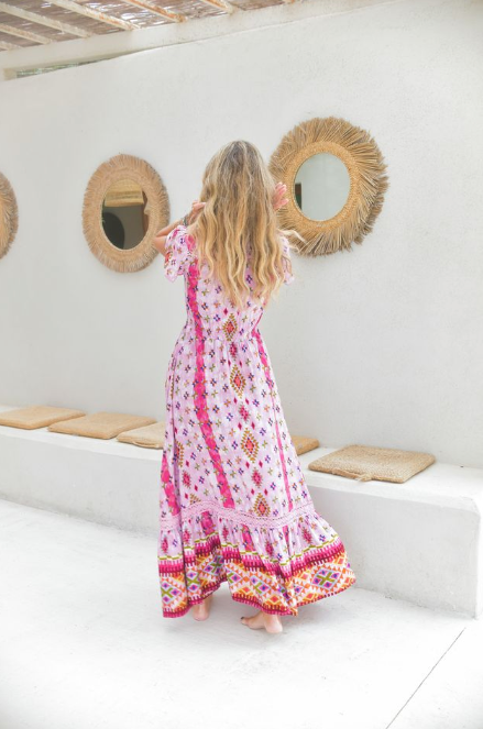 Lost Tribe Print Carmen Maxi