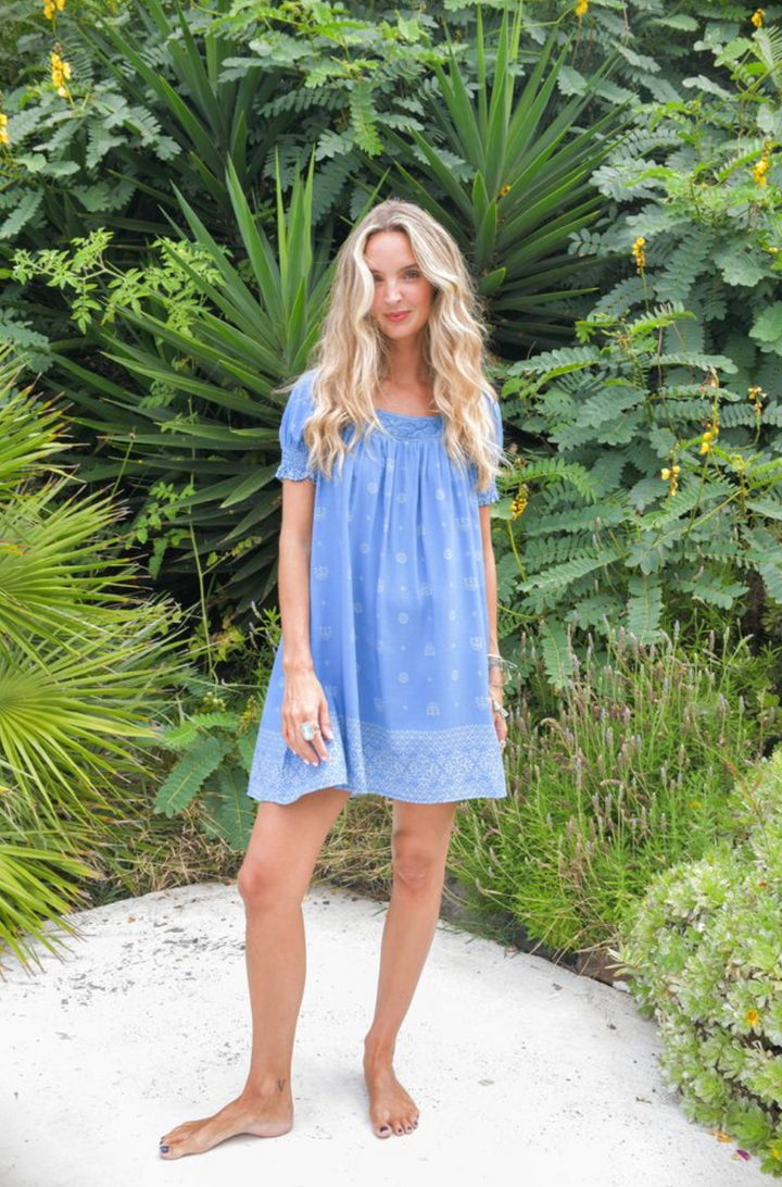 Azure Sky Print Zayli Mini Dress