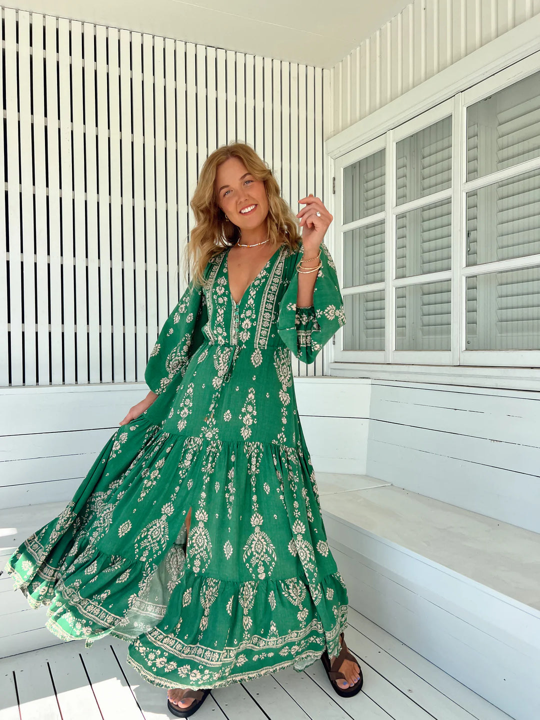 Kiva print Teresa Maxi Dress