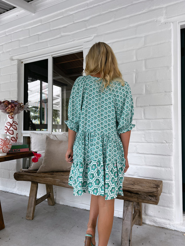 Watermelon Sugar Print Petal Mini Dress
