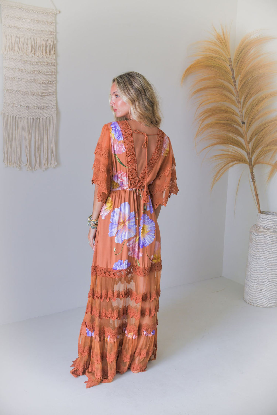 Amara Bloom Print Bungalow Maxi Dress