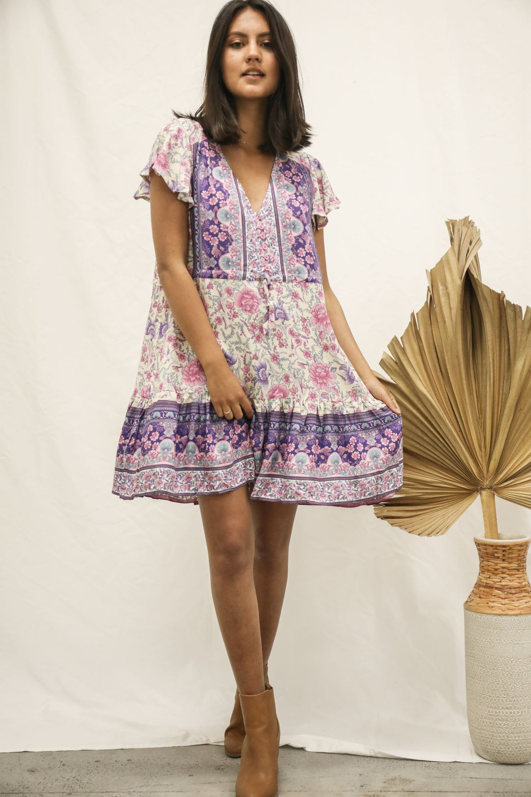 Savannah Print Mini Dress