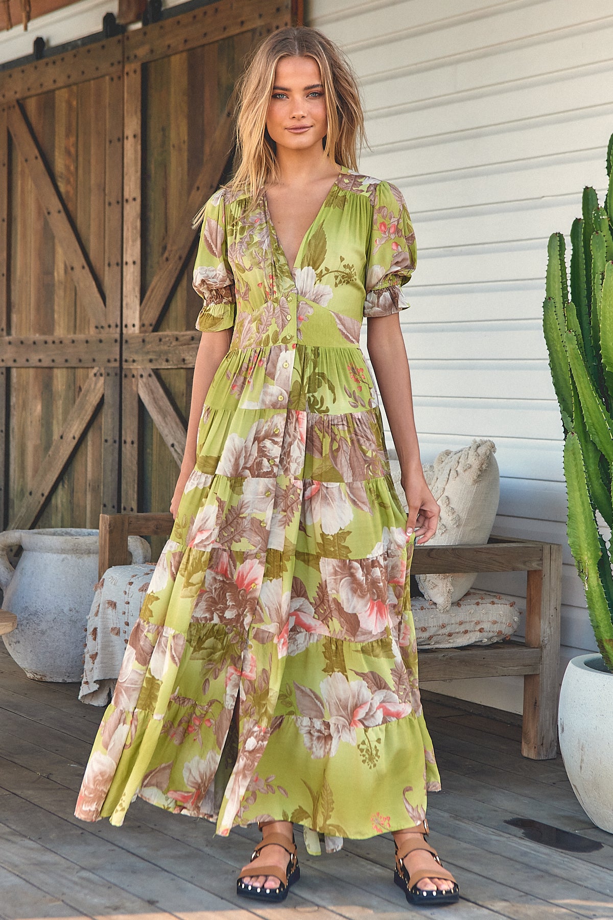Mistletoe Print Annabel Maxi – Lilac and Mila
