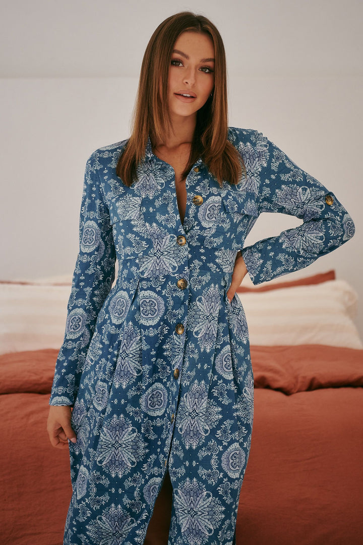Jaase Lost Lake Print Jedda Midi Dress