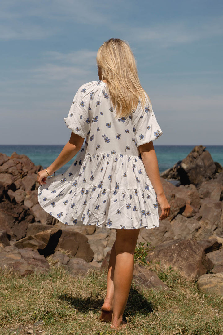 Juneberry Print Petal Mini Dress