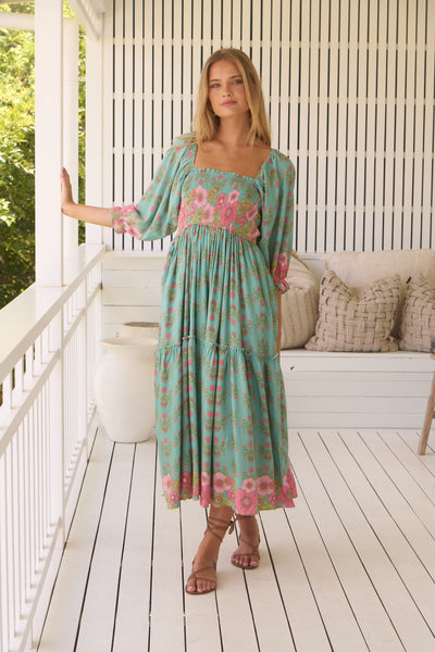 midi lizzie dress 4xl Meadowland Print Tulli Midi Dress – Lilac and Mila