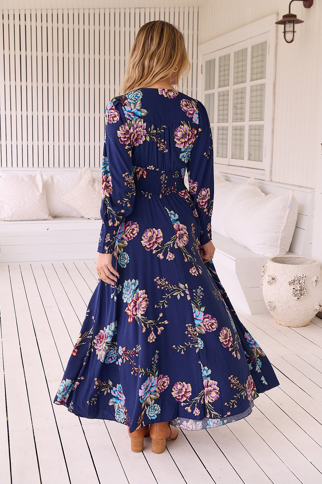 Botanica print Long Sleeve Indiana Dress