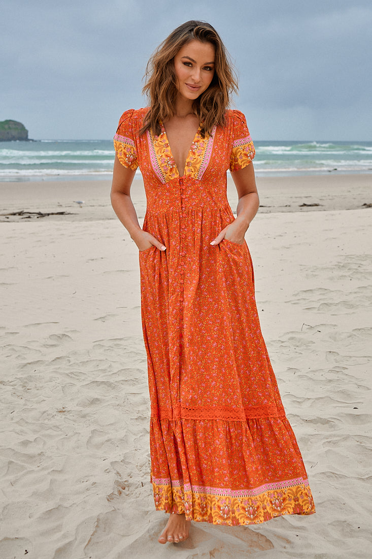 Summer Solstice Print Tabitha Maxi Dress