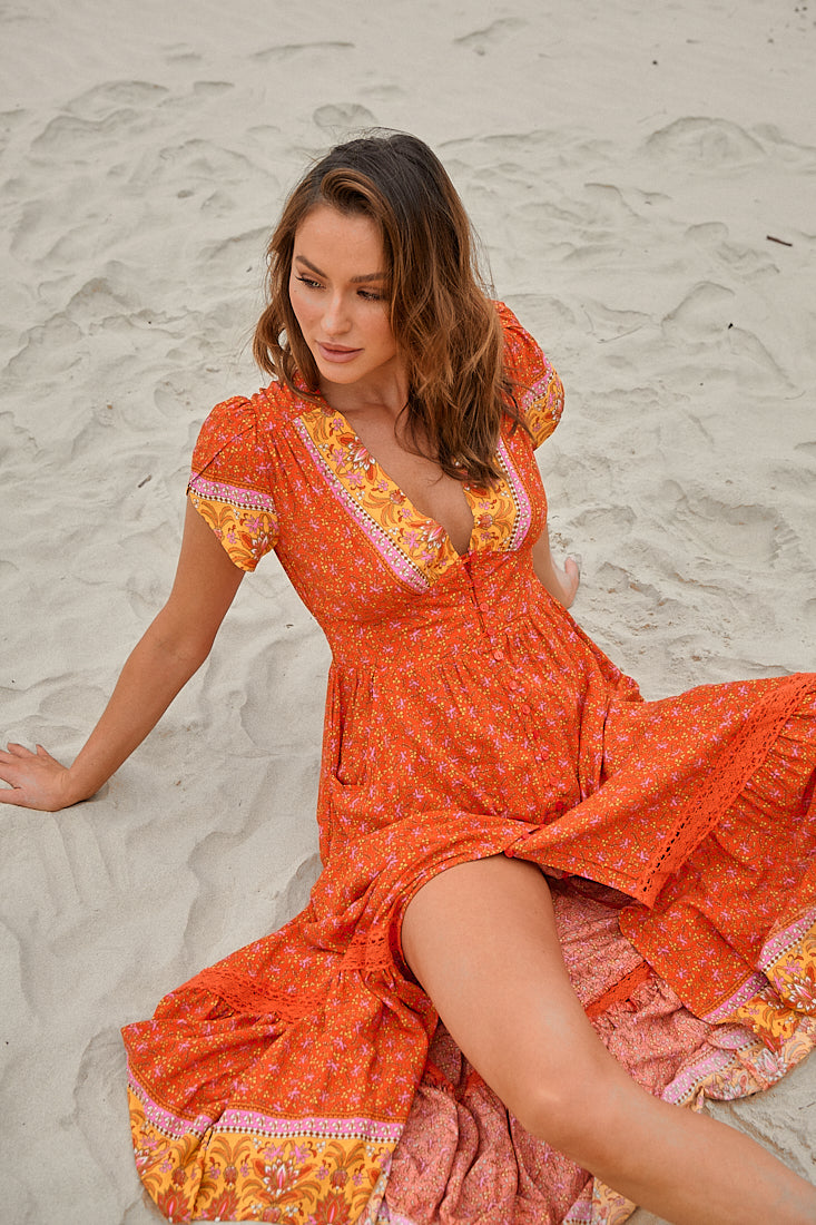 Summer Solstice Print Tabitha Maxi Dress