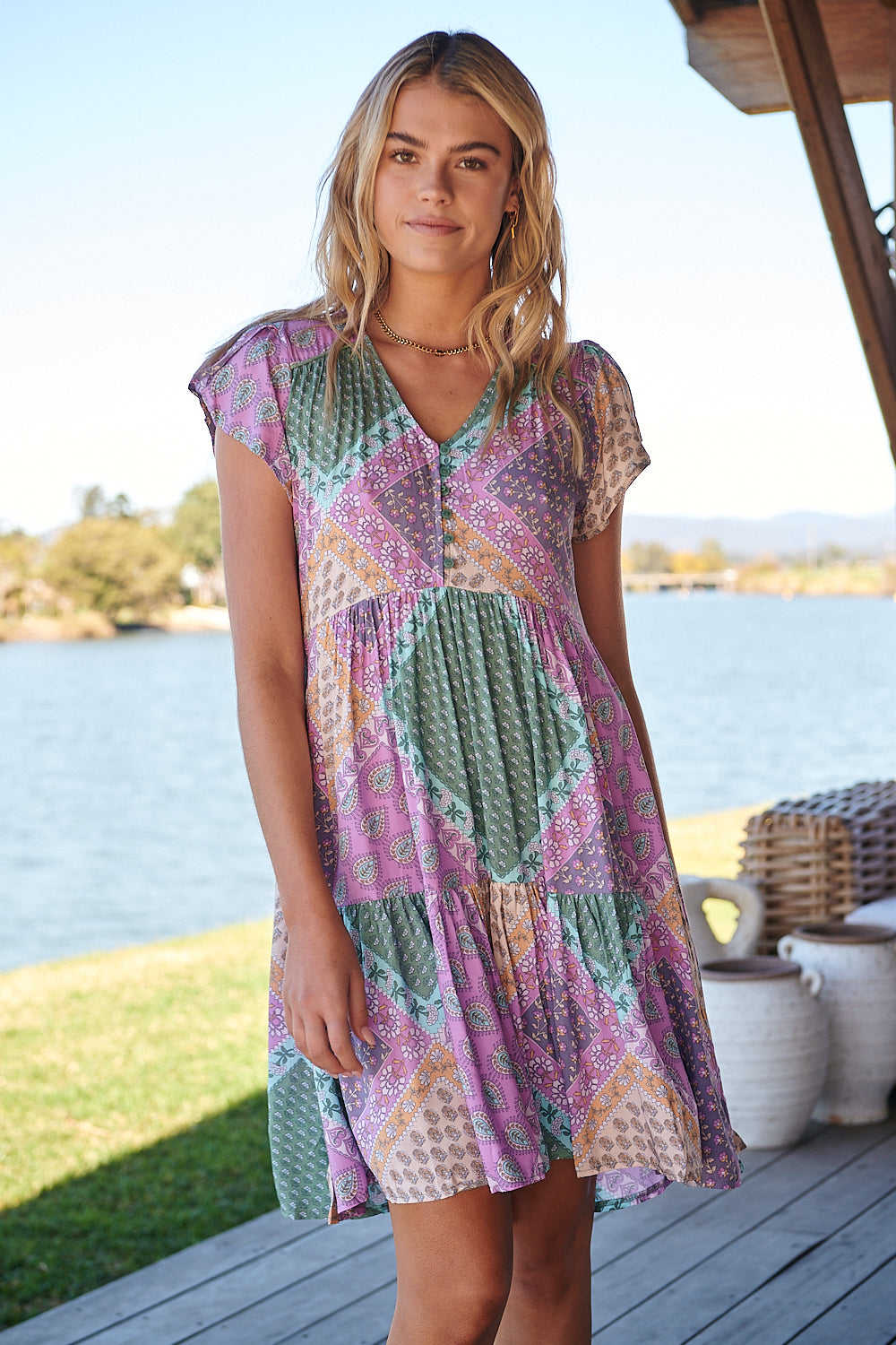 Lavender Haze Print Tracey Dress