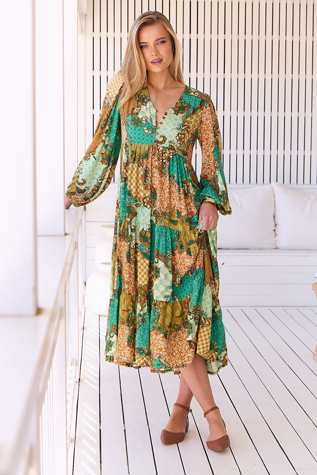 Wanderlust Print Eve Midi