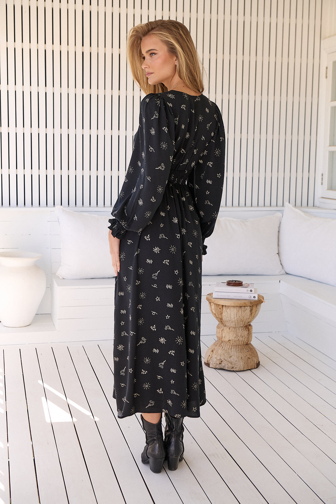 Love is all around Print Daphne Maxi Dress