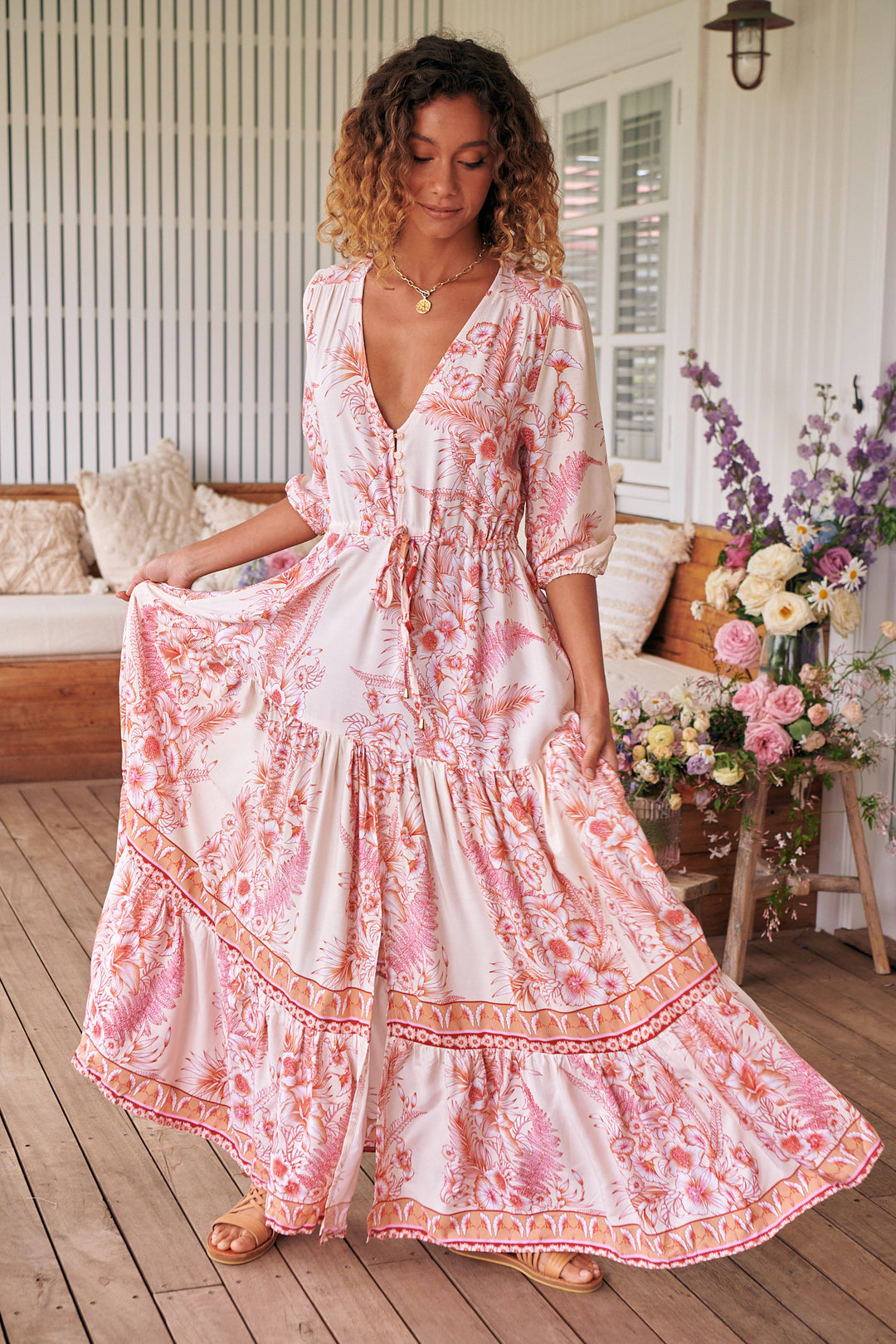 Balmy Nights Print Tessa Maxi