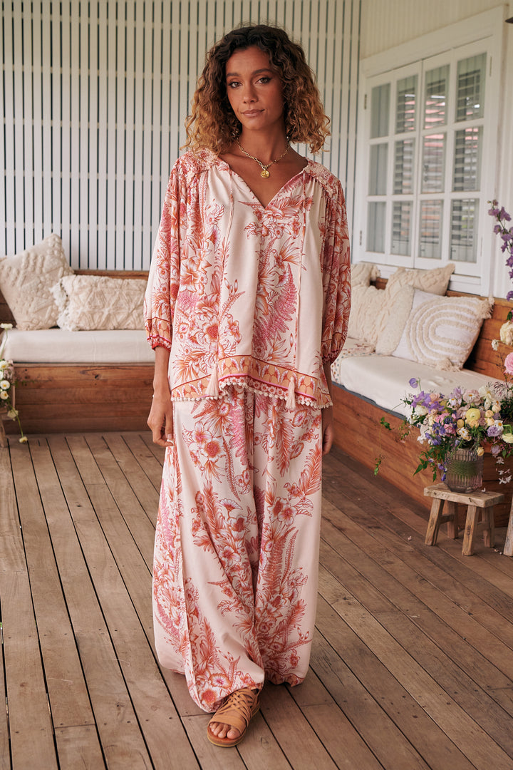 Balmy Nights Print Rue Top