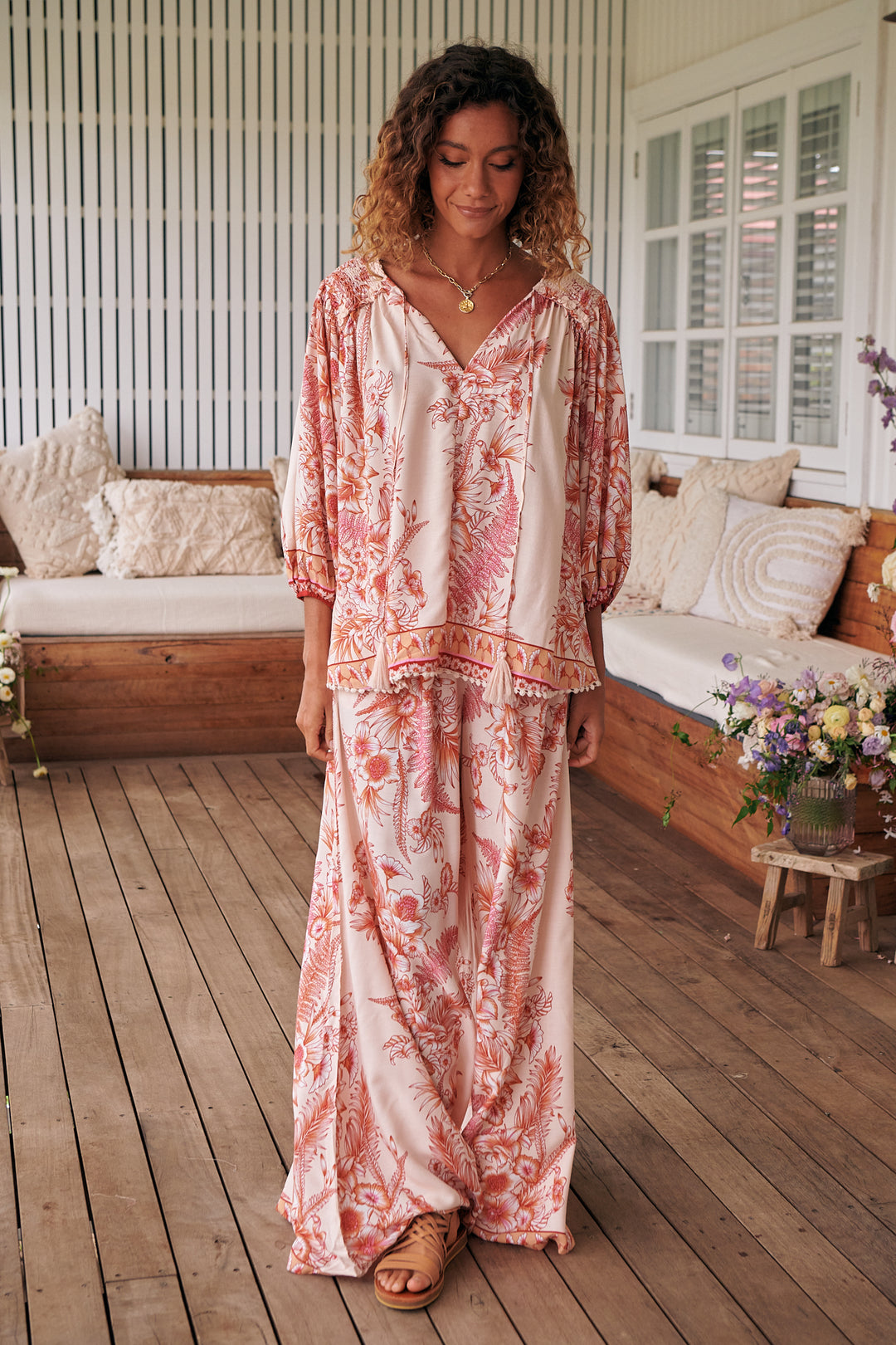Balmy Nights Print Rue Top