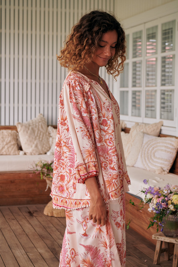 Balmy Nights Print Rue Top