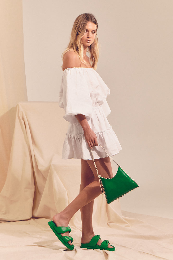 White Solene Mini Dress