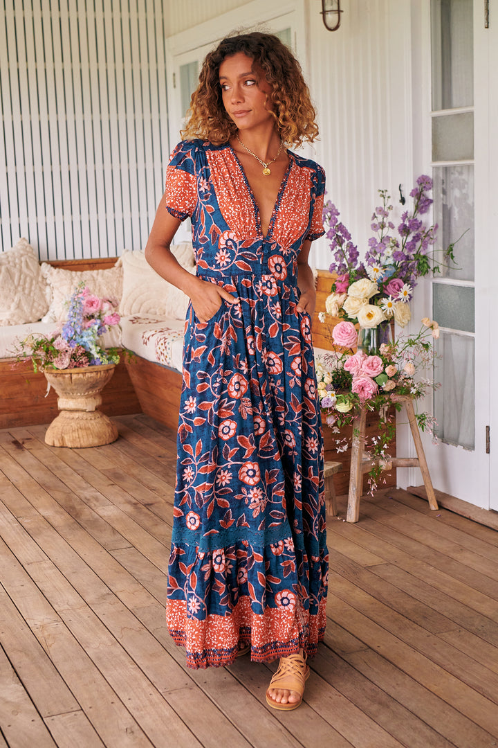 Halcyon Print Tabitha Maxi Dress