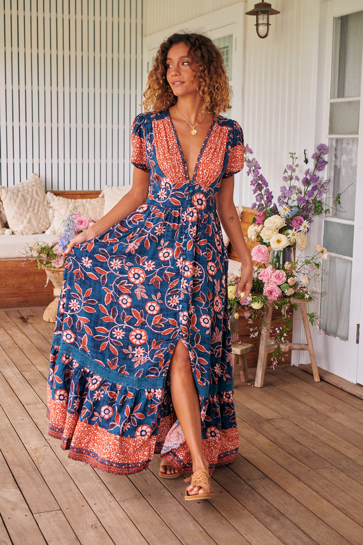 Halcyon Print Tabitha Maxi Dress