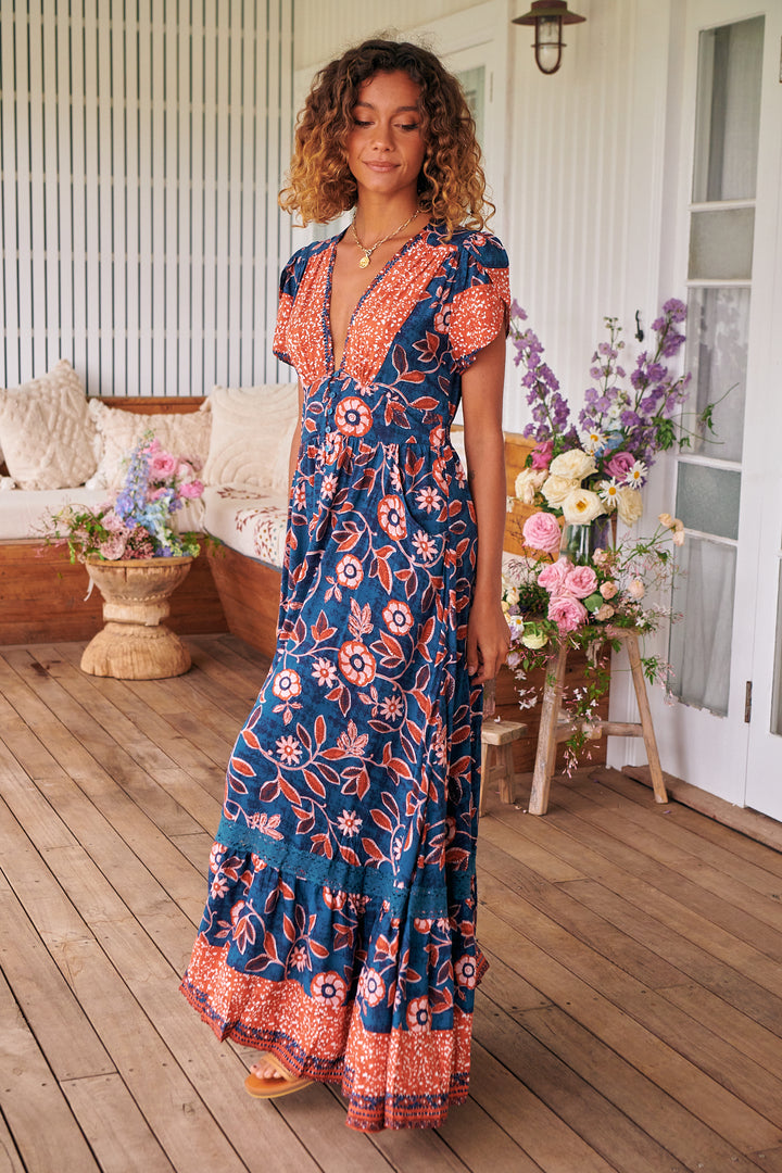 Halcyon Print Tabitha Maxi Dress