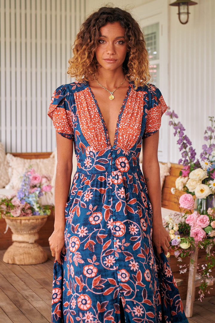 Halcyon Print Tabitha Maxi Dress