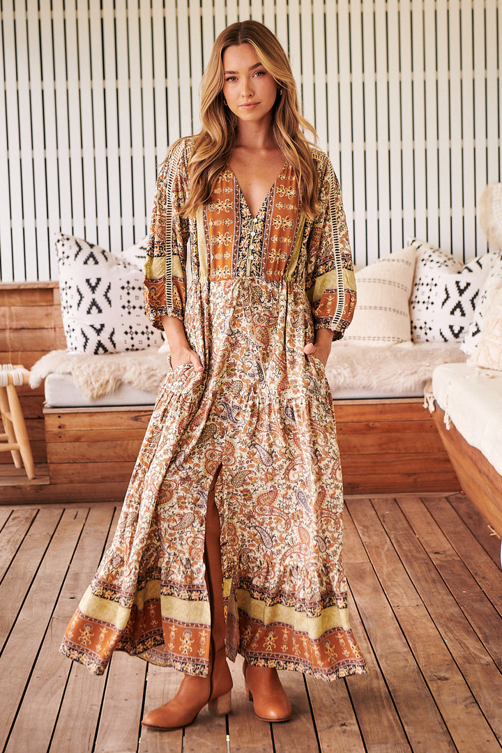 Oakie Print Ebony Maxi