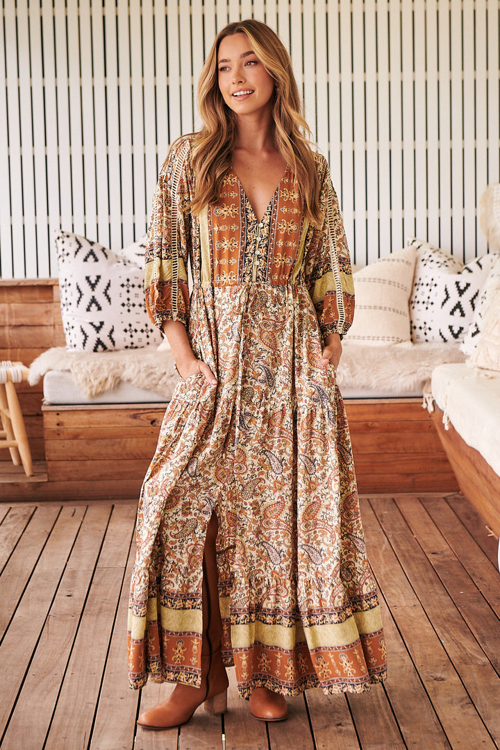 Oakie Print Ebony Maxi