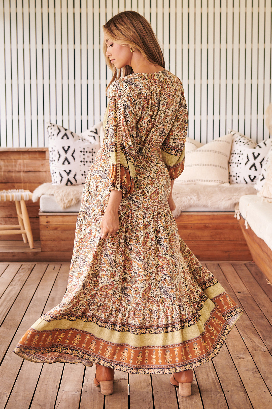 Oakie Print Ebony Maxi