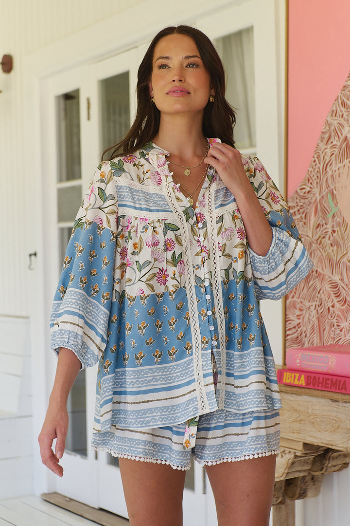 Pixie Petals Print Bee Blouse