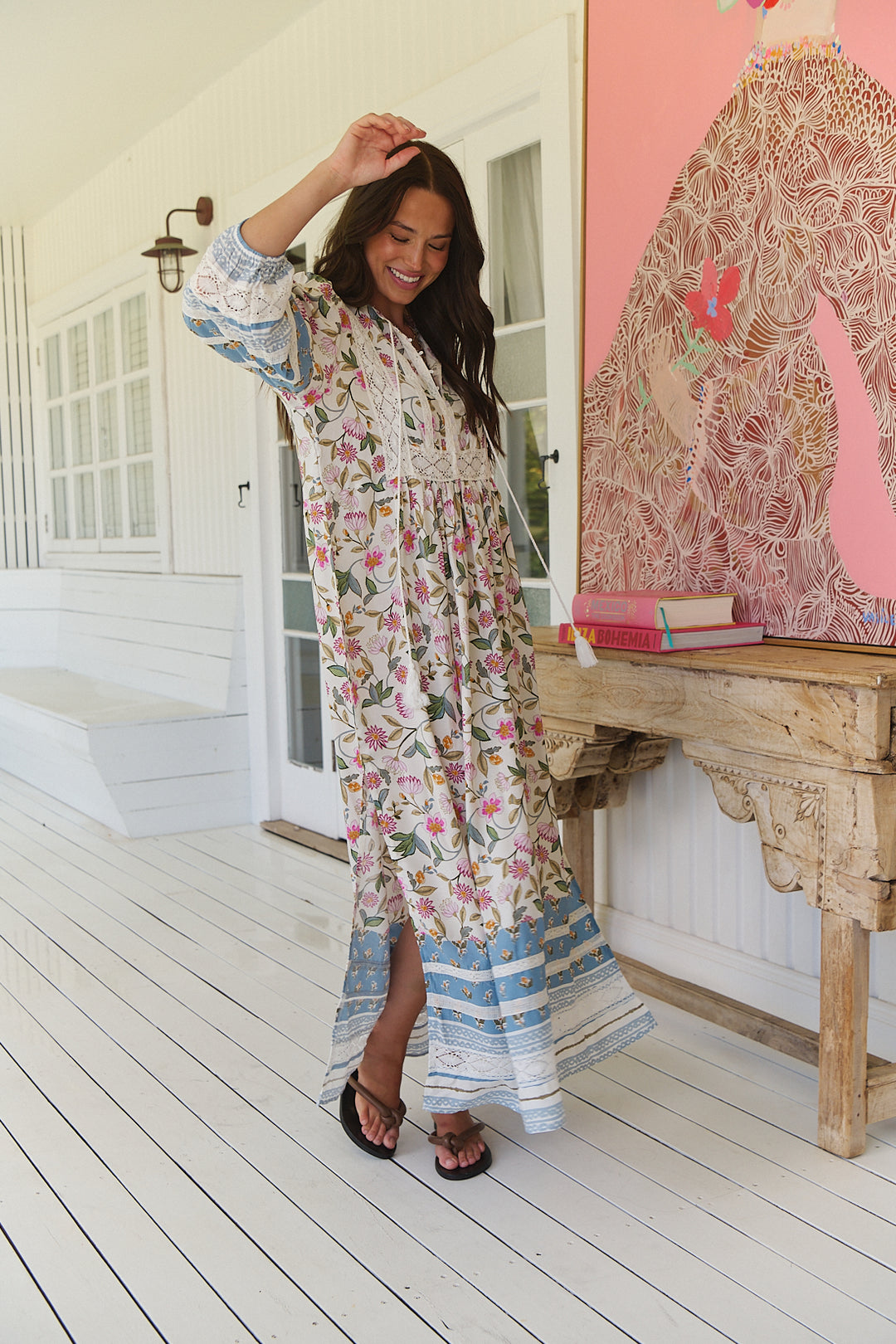 Pixie petals Print Meadow Maxi