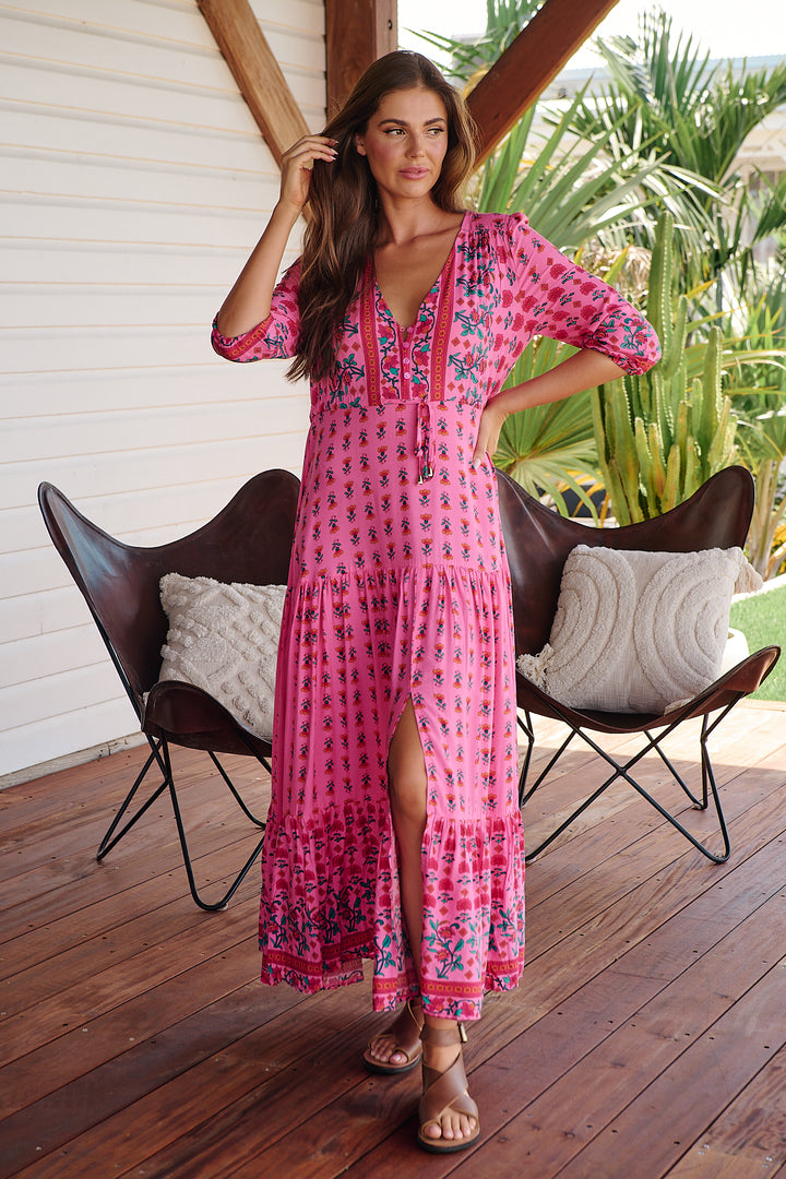 Raspberry Romance Print Tessa Maxi