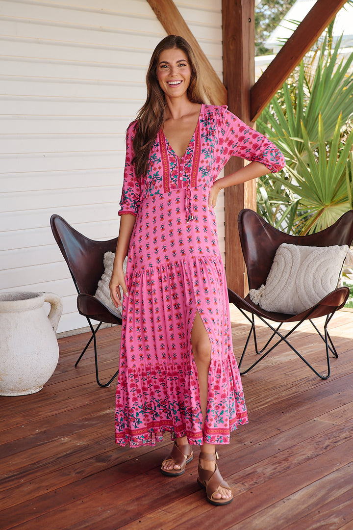 Raspberry Romance Print Tessa Maxi