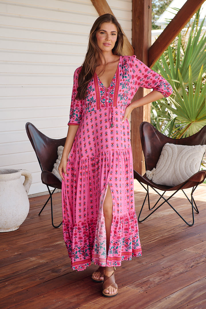 Raspberry Romance Print Tessa Maxi